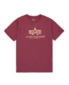 ALPHA INDUSTRIES Basic T-Shirt | Burgundy | Gold
