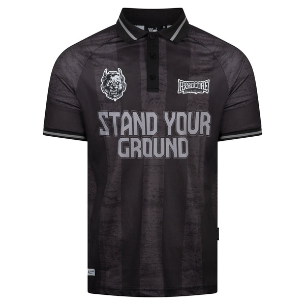 100% HARDCORE Soccer T-Shirt "Stand your ground" | Black