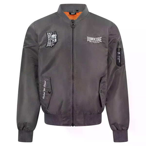 100% HARDCORE Bomberjacke "Branded Rage" | Graphite