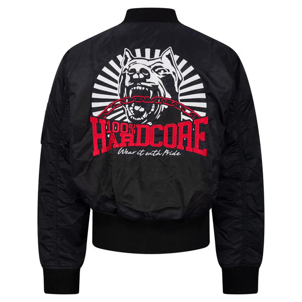 ❌ SALE ❌ 100% HARDCORE Bomberjacke "Distorted Dog 1" | Black