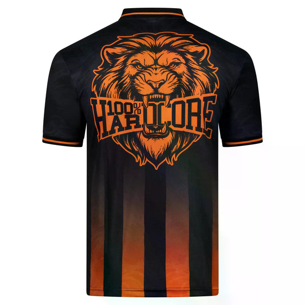 100% HARDCORE Herren Soccershirt "Crowned" | Black / Orange