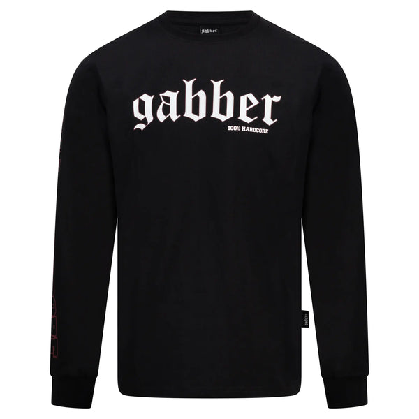 100% HARDCORE Herren Longsleeve T-Shirt "Gabber 4 Life" | Black