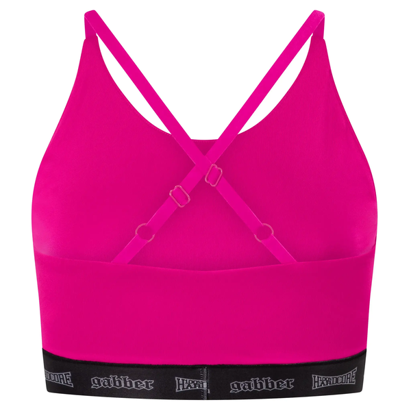 100% HARDCORE Frauen Sport Top "Gabber" | Pink