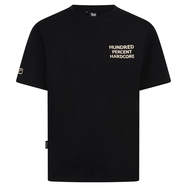 100% HARDCORE Oversized Herren T-Shirt "Hundred" | Black