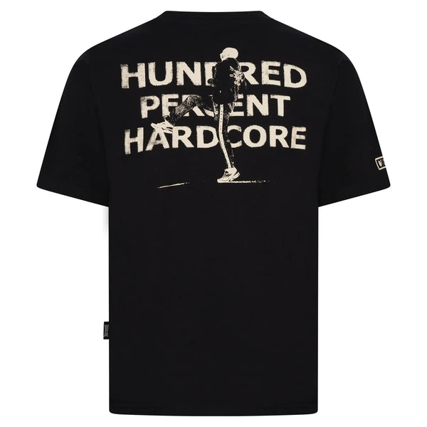 100% HARDCORE Oversized Herren T-Shirt "Hundred" | Black