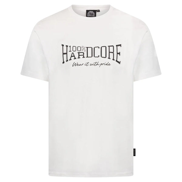 100% HARDCORE Herren T-Shirt "Embossed" | White