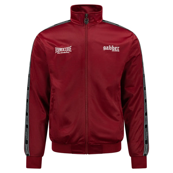 100% HARDCORE Herren Trainingsjacke "Gabber" | Burgundy