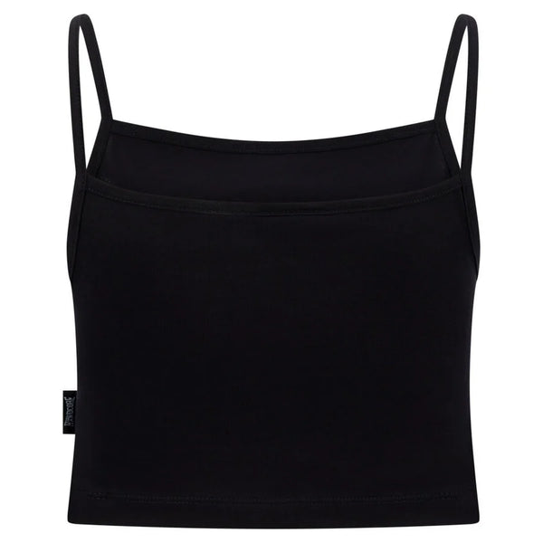 ❌ SALE ❌ 100% HARDCORE WMN Cropped Tanktop "Tilted" | Black