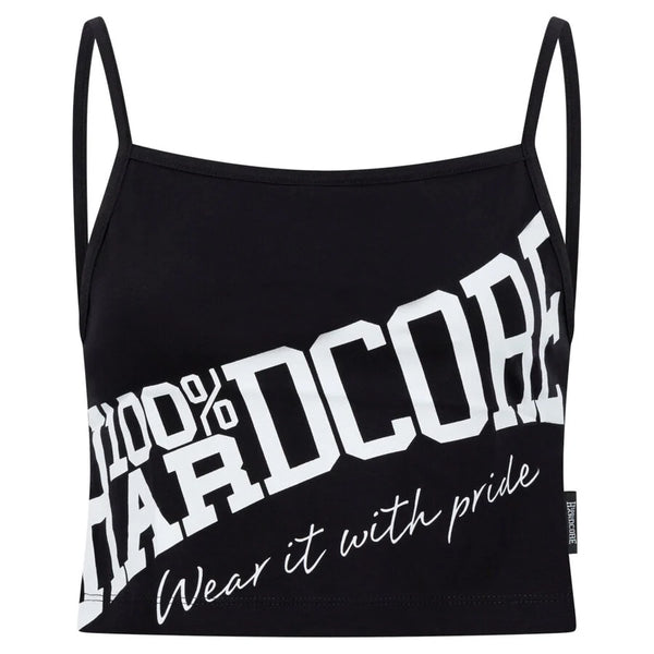 ❌ SALE ❌ 100% HARDCORE WMN Cropped Tanktop "Tilted" | Black
