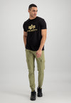 ALPHA INDUSTRIES Basic T Foil Print | Black / Yellow Gold
