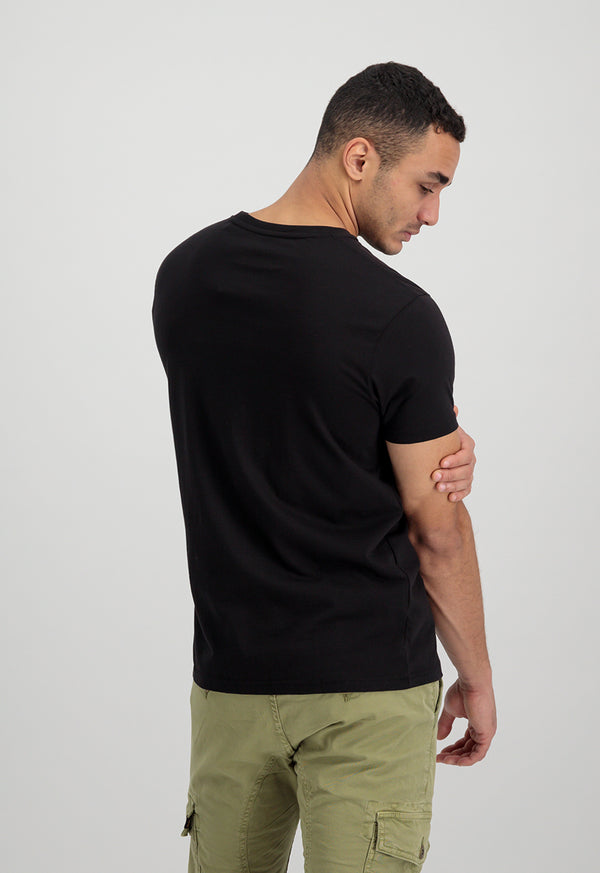ALPHA INDUSTRIES Basic T Foil Print | Black / Yellow Gold