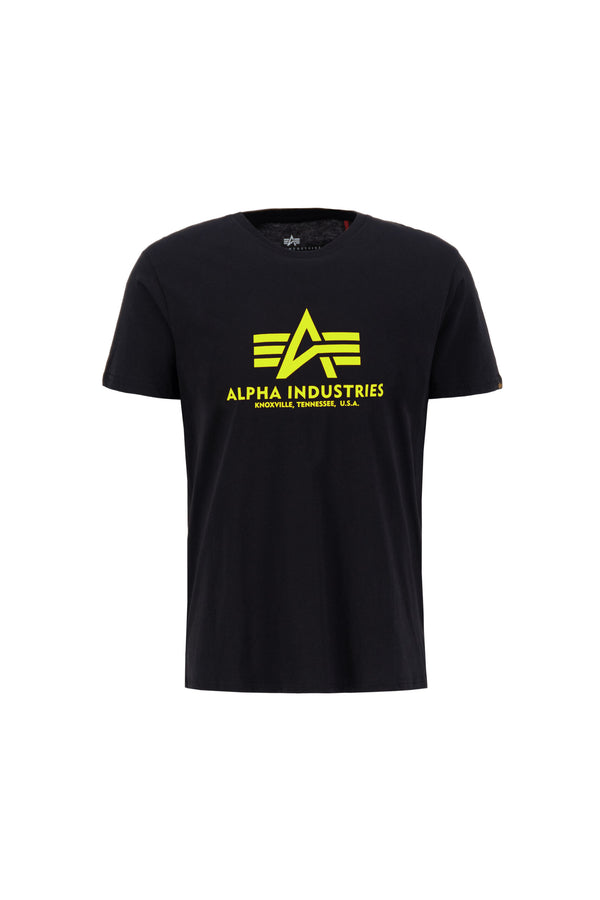 ALPHA INDUSTRIES Basic T |Black / Neon Yellow