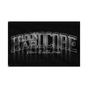 100% HARDCORE Banner "Faded" | Schwarz/ Weiß