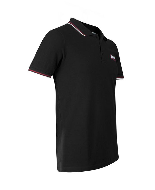 LONSDALE Piqué Poloshirt "Lion" | Black