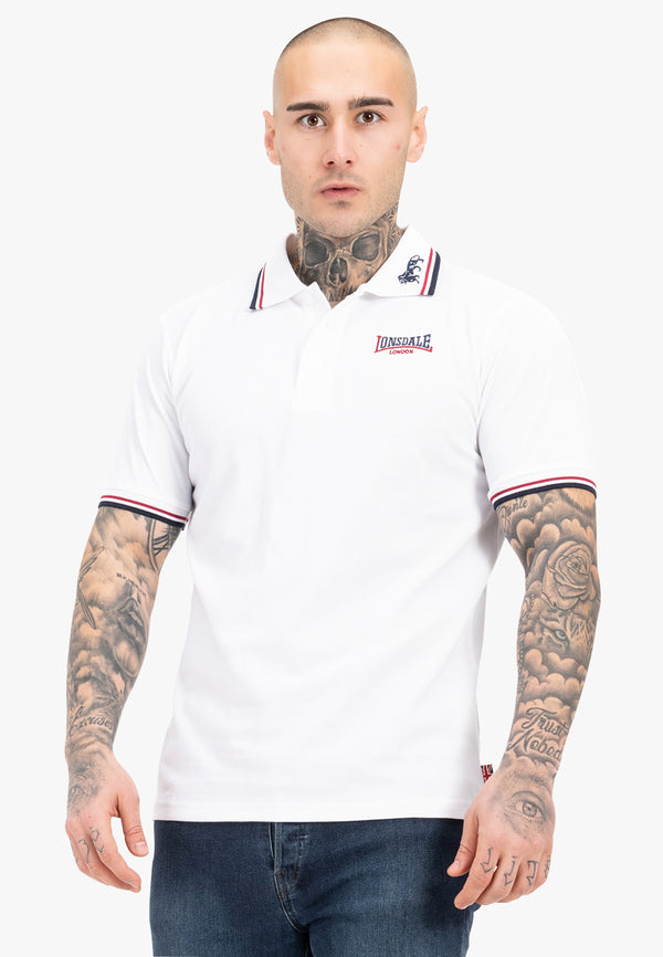 LONSDALE Polo Shirt "Lion" | White