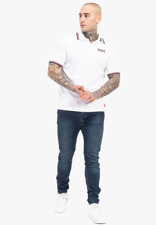 LONSDALE Polo Shirt "Lion" | White
