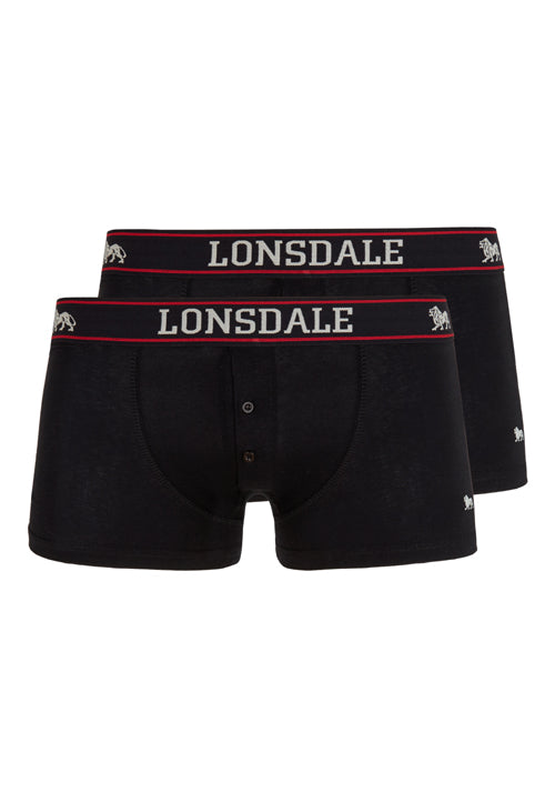 LONSDALE Boxershorts Doublepack "Oakworth" | Black