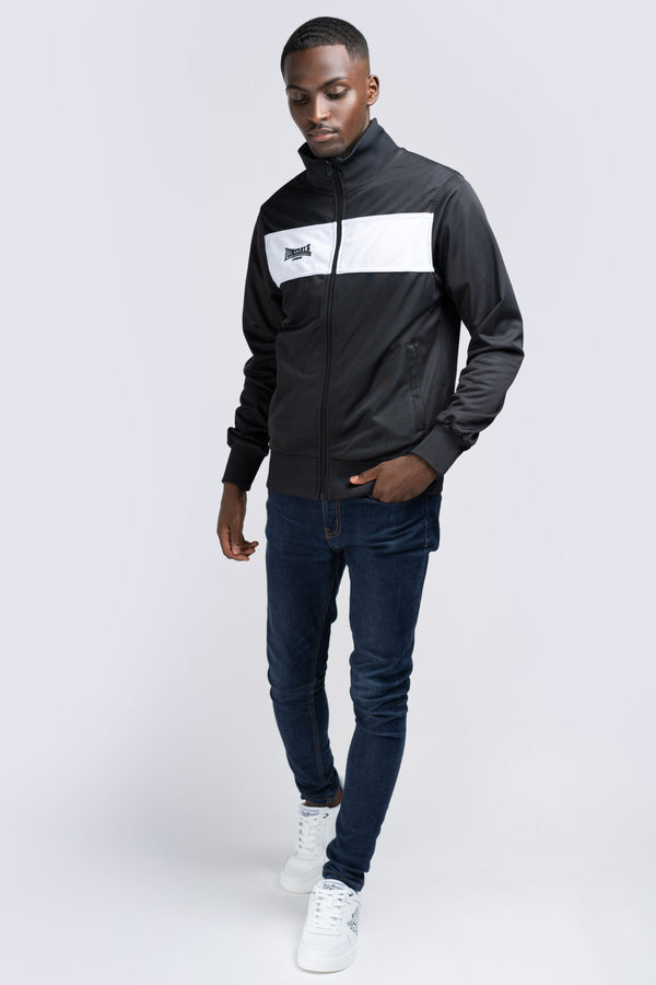 LONSDALE Trainingsjacke "Alnwick" | Black / White