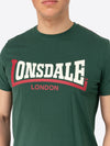 LONSDALE Herren T-Shirt "Two Tone" | Bottle Green