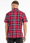 LONSDALE Hemd "Brixworth" | Red / Dark Navy