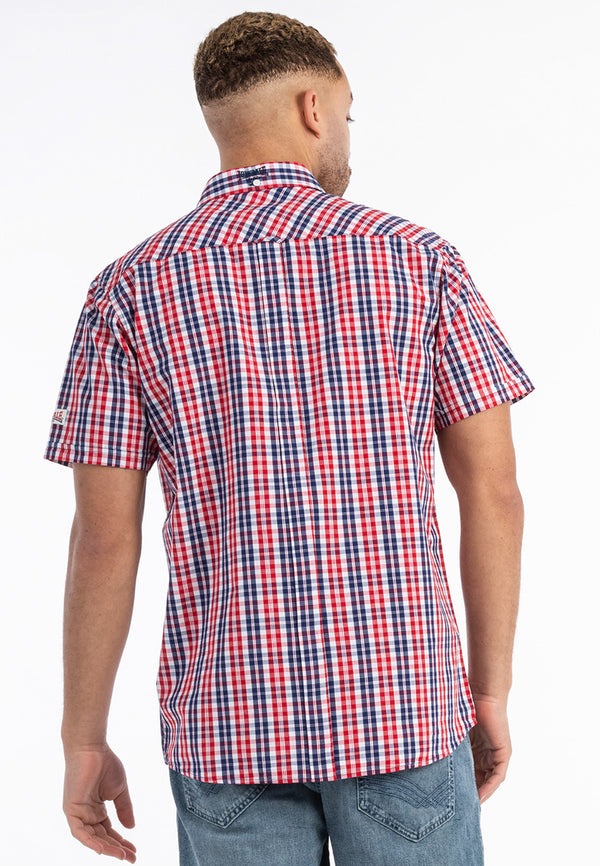 LONSDALE Hemd "Brixworth"| Red / Blue