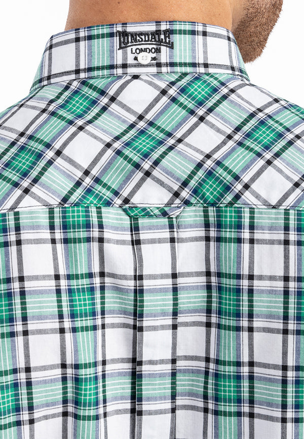LONSDALE Hemd "Brixworth" | Green / White