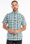 LONSDALE Hemd "Brixworth" | Green / White