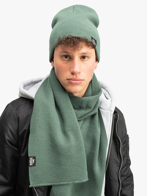 LONSDALE Schal & Mütze Set "Leafield" | Olive