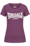 LONSDALE Ladies T-Shirt "Cartmel" | Aubergine | Lila