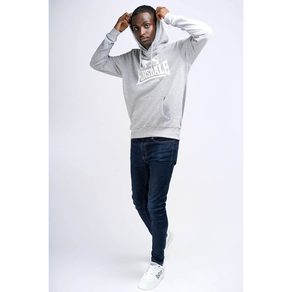 LONSDALE Hoodie "Fremington" | Marl Grey