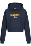 LONSDALE Ladies Hoodie "Queenscliff" | Navy/Orange