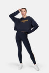LONSDALE Ladies Hoodie "Queenscliff" | Navy/Orange