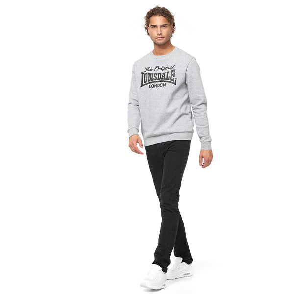 LONSDALE Sweatshirt "Burghead" | Marl Grey