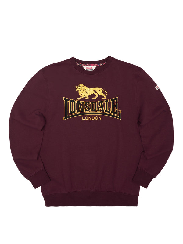 LONSDALE Sweatshirt "Lawins" | Oxblood