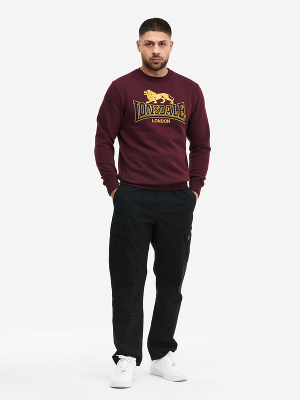 LONSDALE Sweatshirt "Lawins" | Oxblood