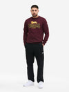 LONSDALE Sweatshirt "Lawins" | Oxblood