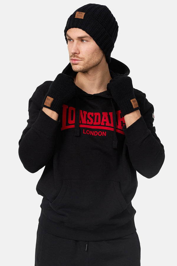 LONSDALE Mütze & Handschuh Set "Deazley" | Black