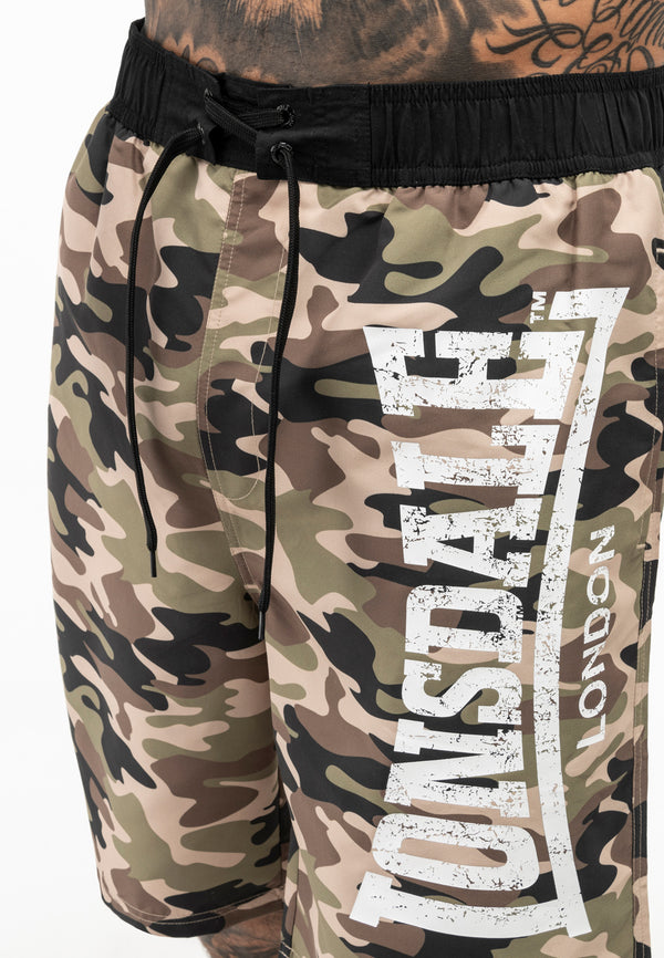 LONSDALE Beachshorts "Ballymena" | Woodland Camo