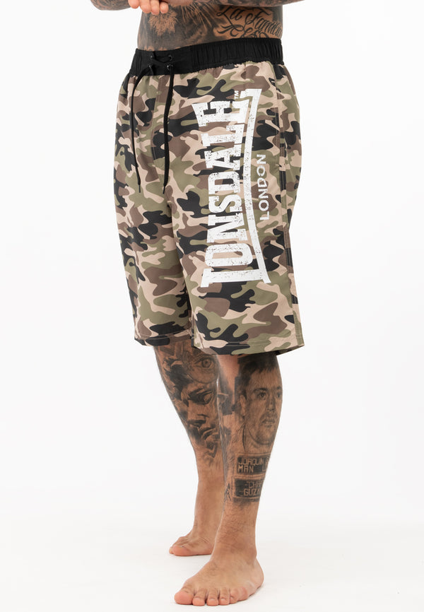 LONSDALE Beachshorts "Ballymena" | Woodland Camo