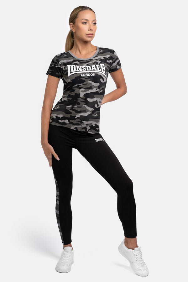 ❌ SALE ❌ LONSDALE Ladies T-Shirt "Settiscarth" | Camo Grey |