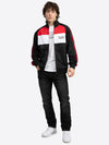 LONSDALE Trainingsjacke "Bracklesham" | Black/Red/White
