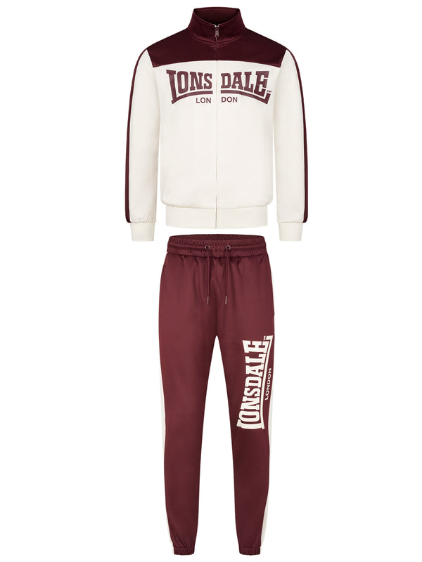 LONSDALE Herren Trainingsanzug "Holmbury" | White/Red