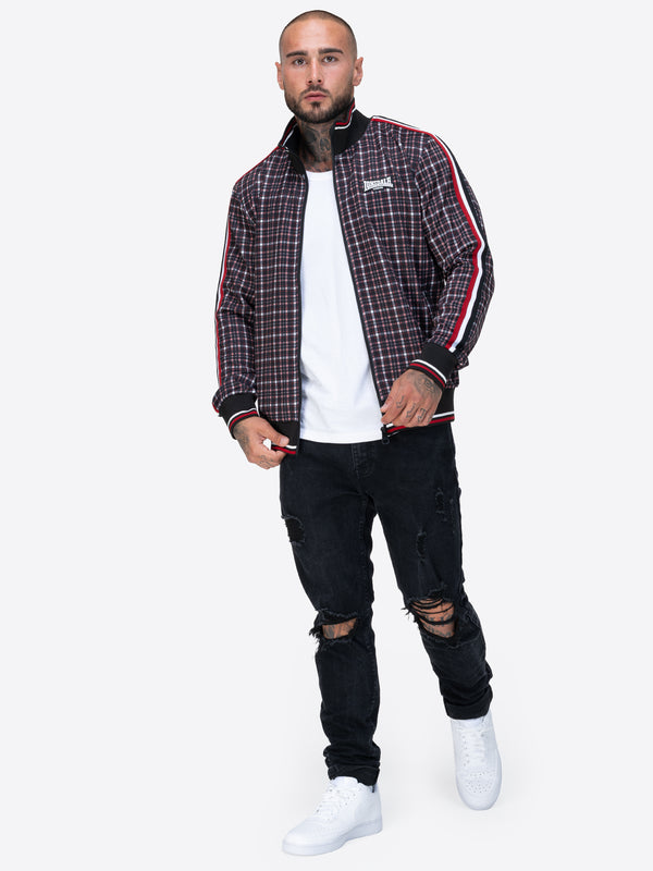 LONSDALE Trainingsjacke "Whelley" | Black/Red