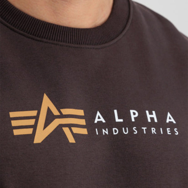 ❌ SALE ❌ ALPHA INDUSTRIES Label Sweater | Hunter Brown