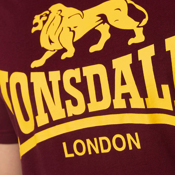 LONSDALE T-Shirt "Logo" | Vintage Oxblood