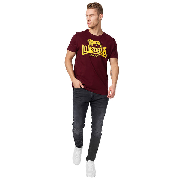 LONSDALE T-Shirt "Logo" | Vintage Oxblood