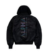 ALPHA INDUSTRIES MA-1 ZH Back Print | Black / Rainbow Reflektierter Back Print