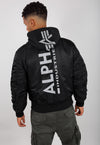 ALPHA INDUSTRIES MA-1 ZH Back Print | Black / Reflectiver Back Print