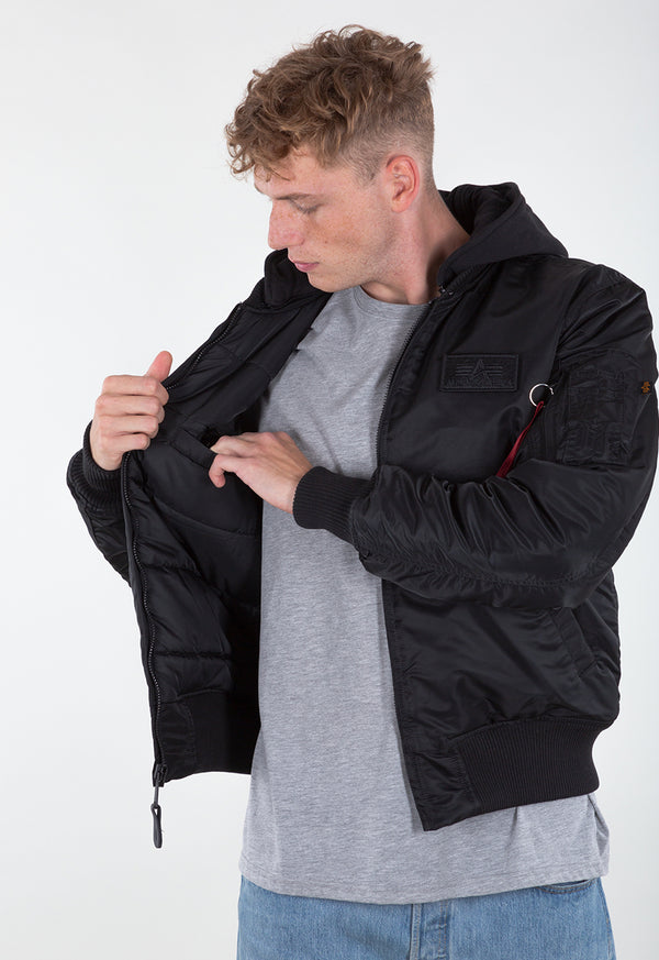 ALPHA INDUSTRIES MA-1 ZH Back Print | Black / Rainbow Reflektierter Back Print