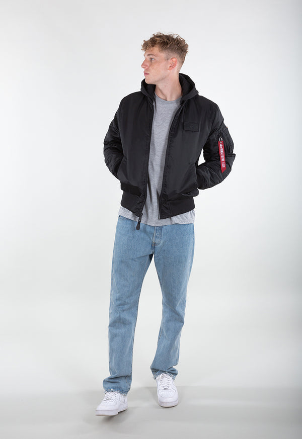 ALPHA INDUSTRIES MA-1 ZH Back Print | Black / Rainbow Reflektierter Back Print